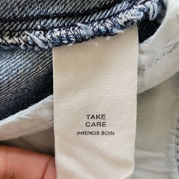 Anthropologie Avec Les Filles Straight Leg Distressed High Rise Jeans - Size 26 - Picture 13 of 14